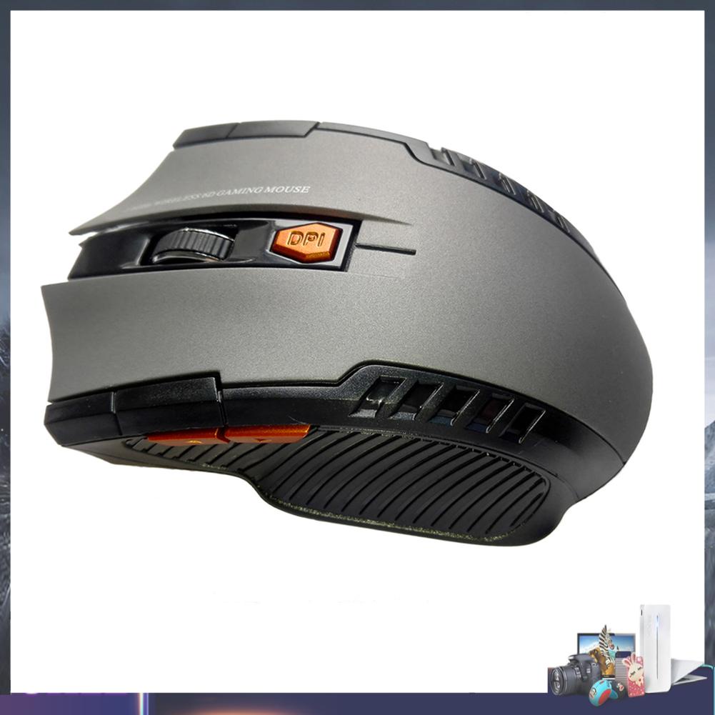 Chuột gaming không dây quang học 2.4GHz 2400DPI 6 nút bấm cho máy tính/ laptop