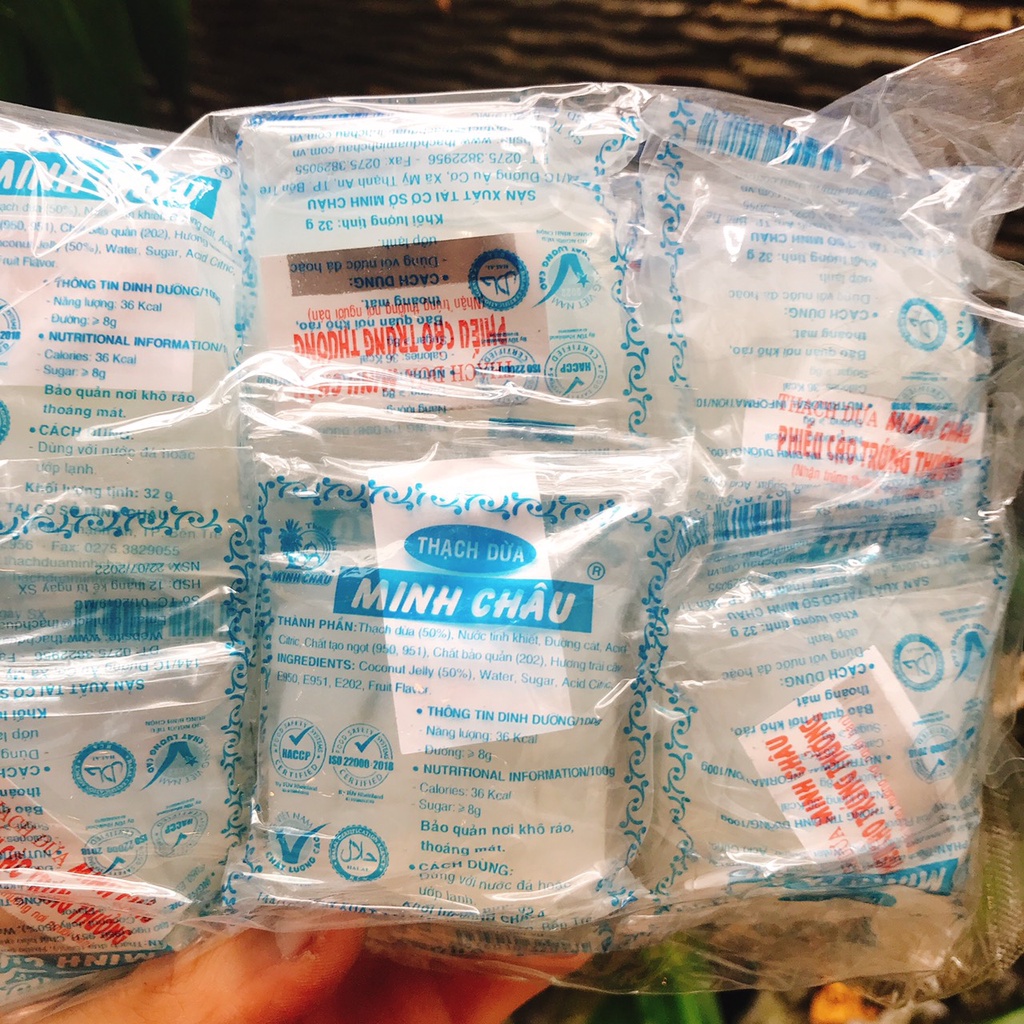 Bịch Sỉ Thạch Dừa Minh Châu Thạch Rau Câu Hương Vị Tuổi Thơ [22 gói/1 bịch]