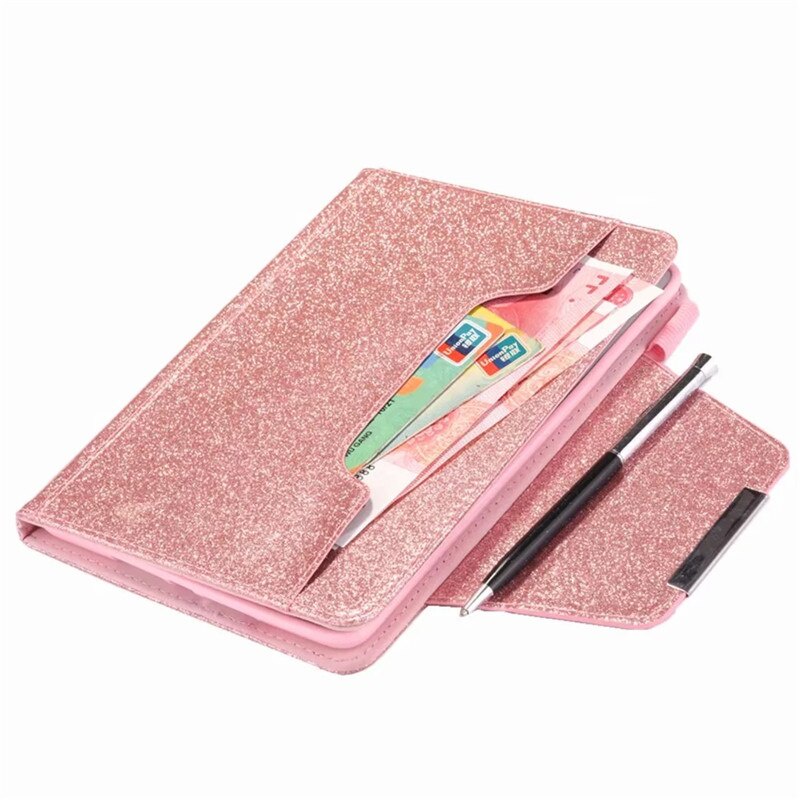 Ốp Máy Tính Bảng Da Lấp Lánh Tự Động Thức Ngủ Cho Ipad 9.7 Pro 10.2 Inch Mini Air 1 2 3 4 5 10.9