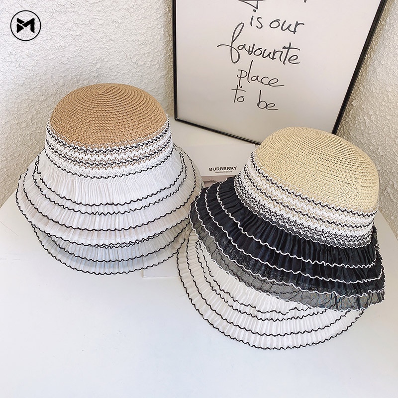 Nón Tai Bèo Đan Rơm Thời Trang Nữ Tính