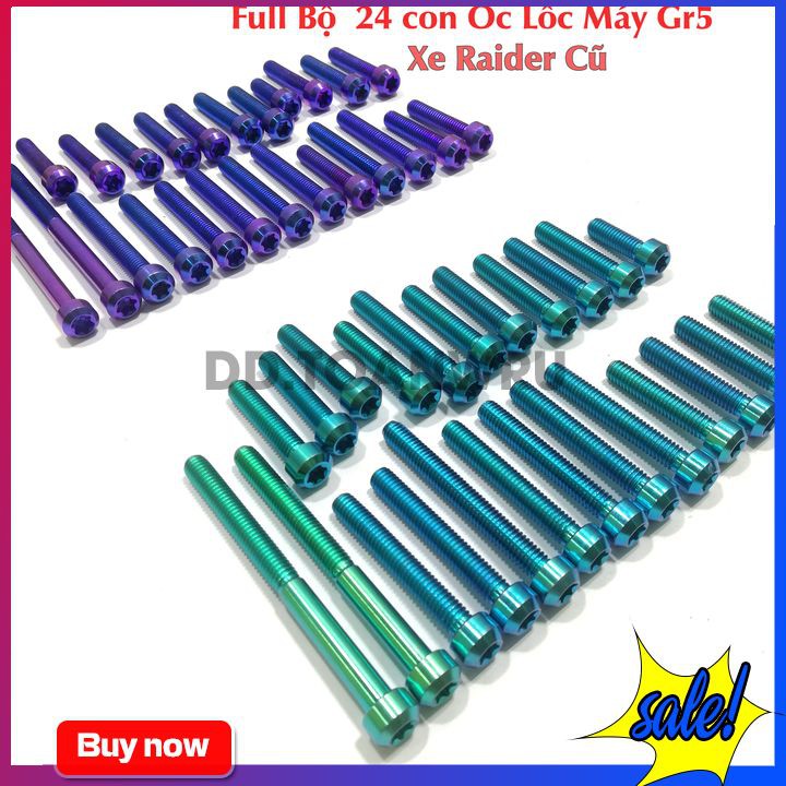 Full Bộ Ốc Gắn Lốc Máy cho xe Raider Xăng cơ - Siêu chất Siêu rẻ