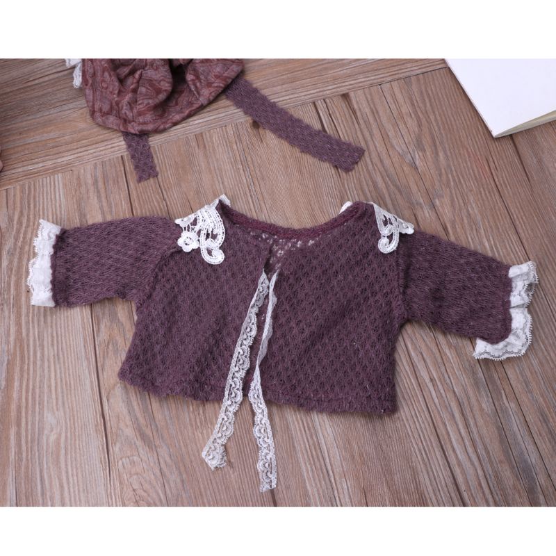 Bộ Trang Phục Hóa Trang Thỏ Đan Móc Thủ Công Dễ Thương Cho Bé Sơ Sinh