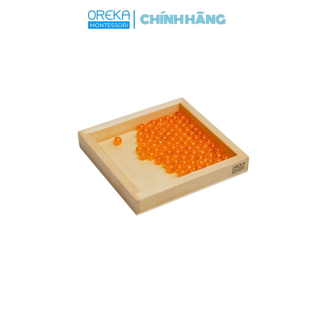 Đồ chơi trẻ em Oreka Montessori Khay đựng chuỗi hạt cườm 100 - 0520522