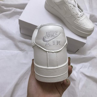 Giày AF1 Trắng Da Hai Lớp, Đế Đúc (36-43)