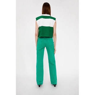Áo Croptop có cổ phối 2 màu