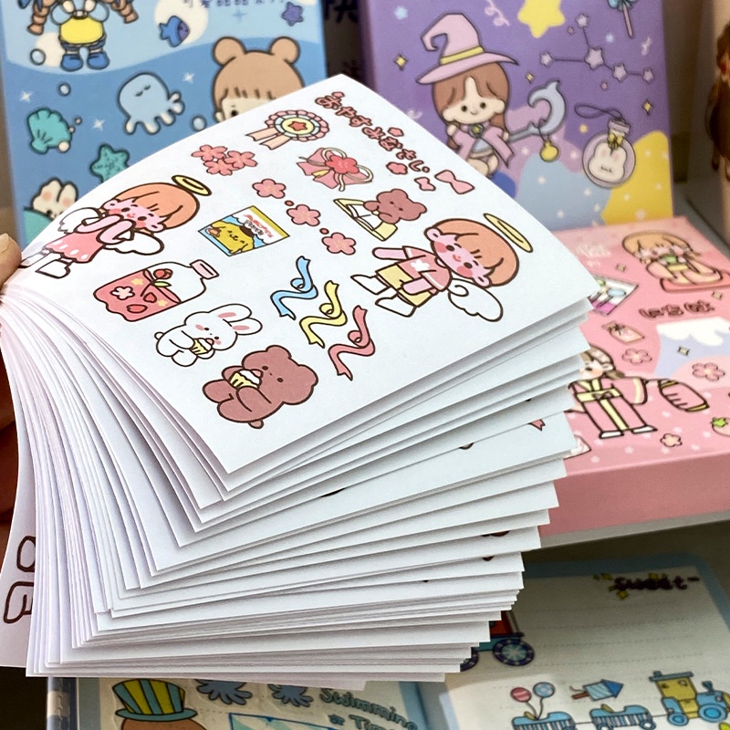 Hộp 50 Sticker Kawwai Dễ Thương Dùng Để Trang Trí Album Ảnh