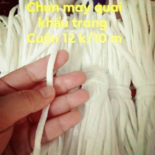 10m thun may khẩu trang 3mm đen và trắng