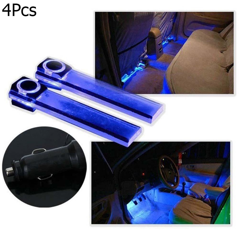 4 Đèn Led 12V Ánh Sáng Xanh Trang Trí Xe Hơi