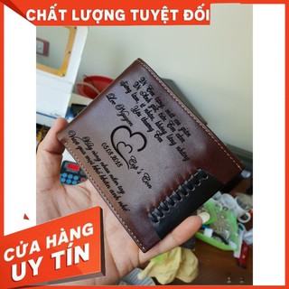 Ví Da Bò Khắc Tên Hình Ảnh Theo Yêu Cầu - Quà Tặng
