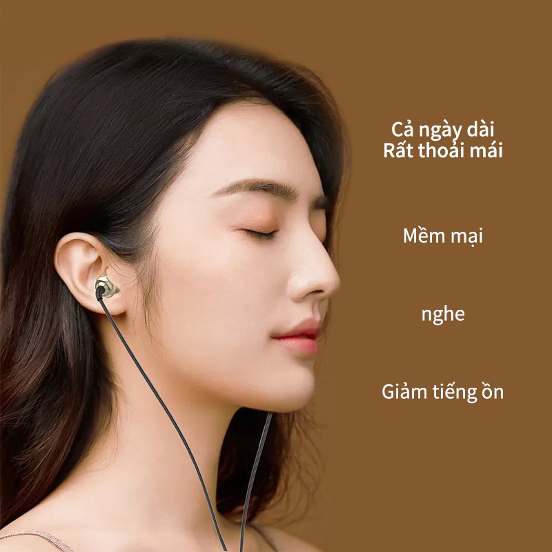 Tai Nghe Nhét Tai F2 Có Dây Giao Diện Cổng 3.5mm Có Mic Chất Lượng Cao