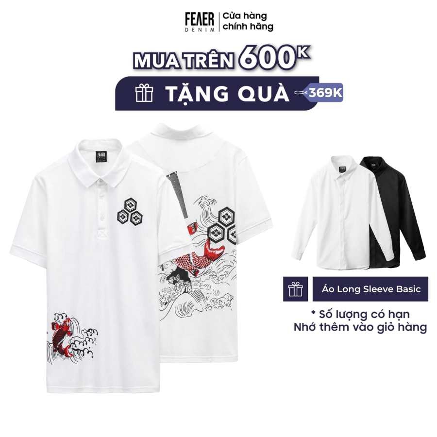 Áo polo nam FEAER DENIM chất thoáng khí thấm hút vải cotton KOI SEA | BigBuy360 - bigbuy360.vn