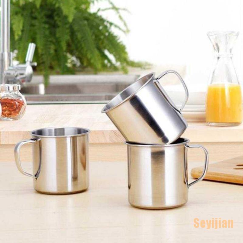 Set 1/3/6 cốc uống nước bằng thép không gỉ tiện dụng khi đi cắm trại