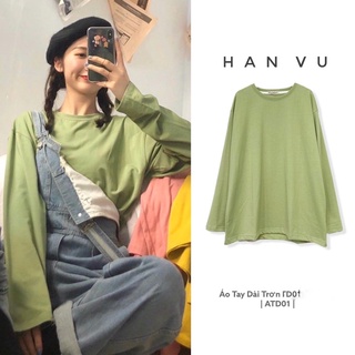 Long tee unisex- áo thun tay dài form châu âu
