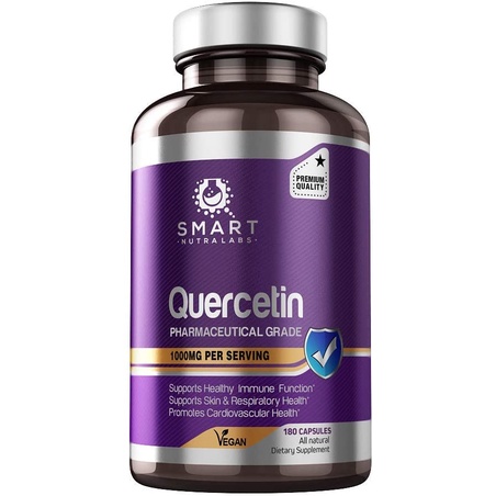 Dược phẩm bổ sung Quercetin Smart Nutra labs, hỗ trợ hệ thống miễn dịch, sức khỏe tim mạch, chống viêm và chống oxy hóa