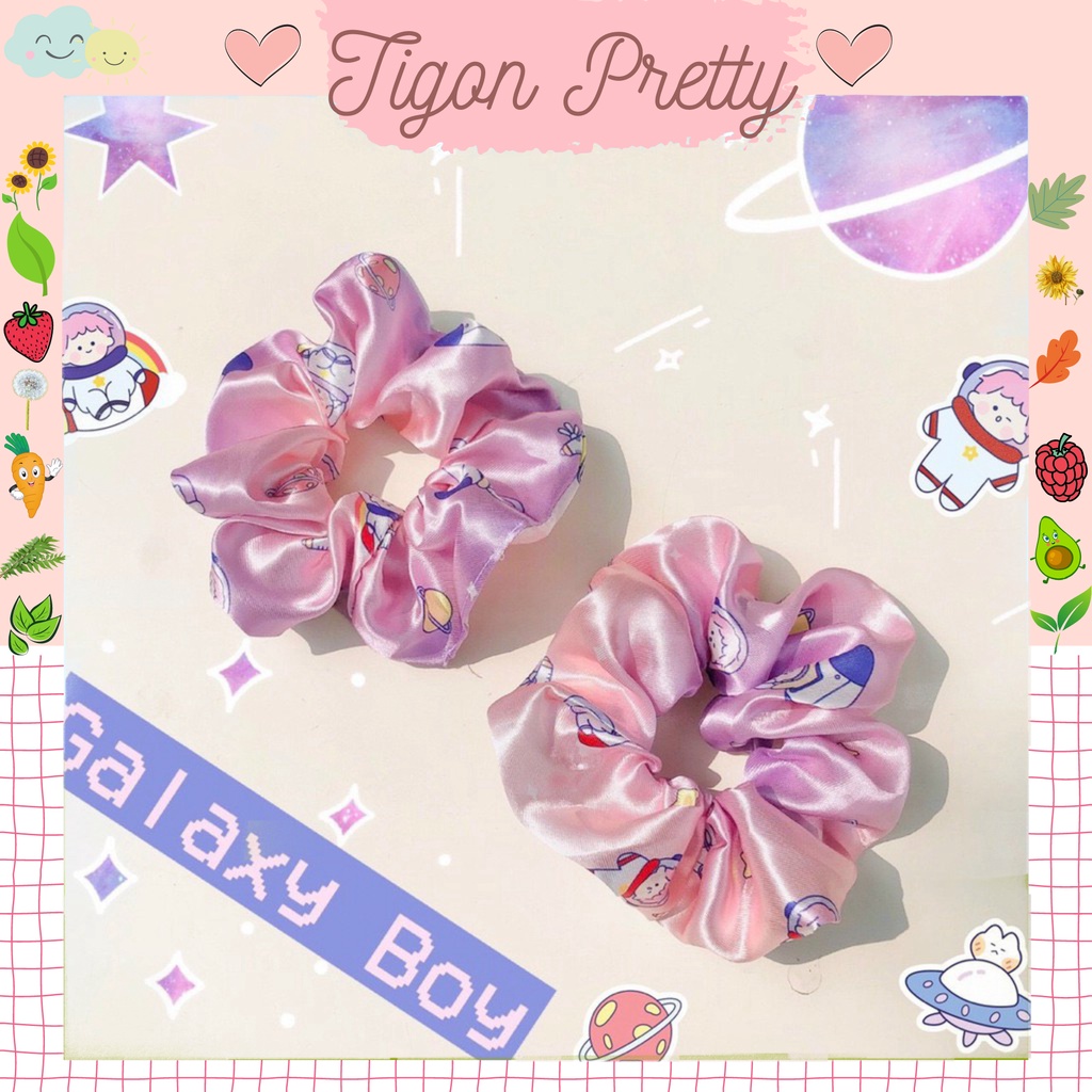 Dây Cột Tóc Scrunchies Hình Xinh Xắn 2021