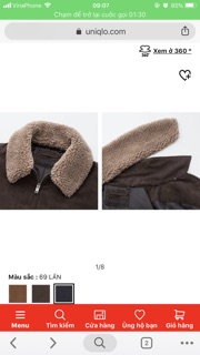 Áo da lộn nam uniqlo