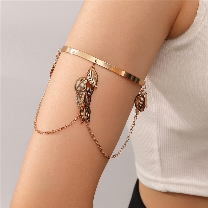 Vòng đeo bắp tay hình lá cây tam giác thời trang mùa hè cho nữ | BigBuy360 - bigbuy360.vn