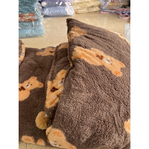 Chăn bông tuyết TEDDY Hàn Quốc siêu ấm size 2m-2m3, nặng 4,5kg