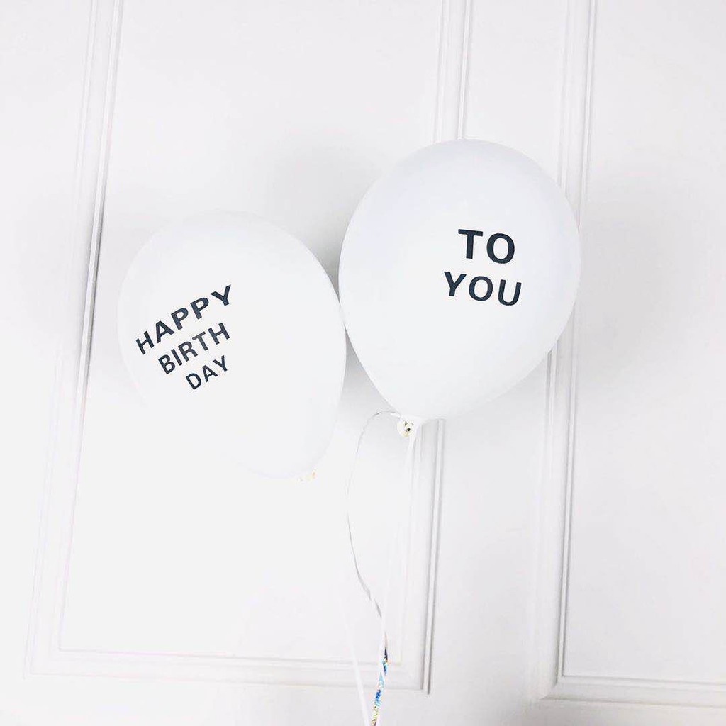 2 Cái Bong Bóng Sinh Nhật. Bóng Thổi Happy Birthday To You Style Hàn Quốc MS033