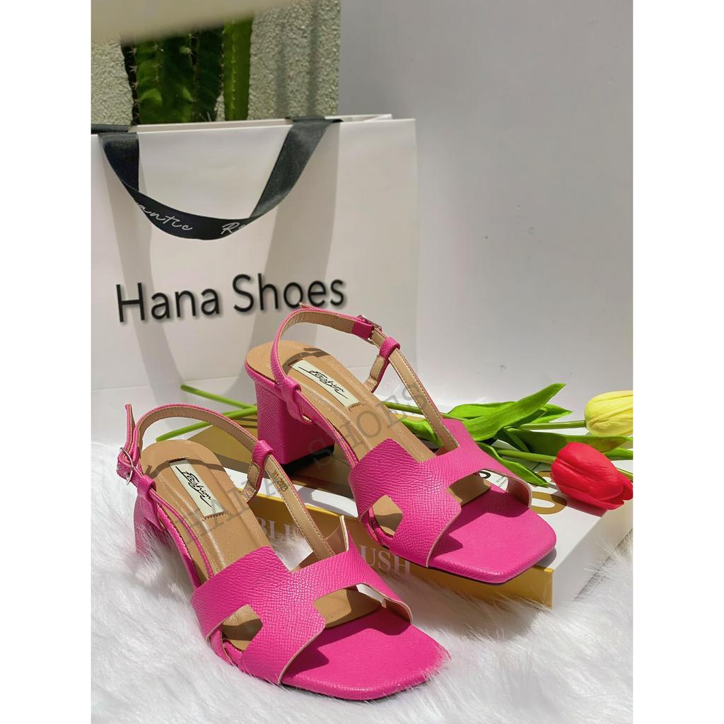Sandal gót H-M cao cấp 5 cm chuẩn da H-M