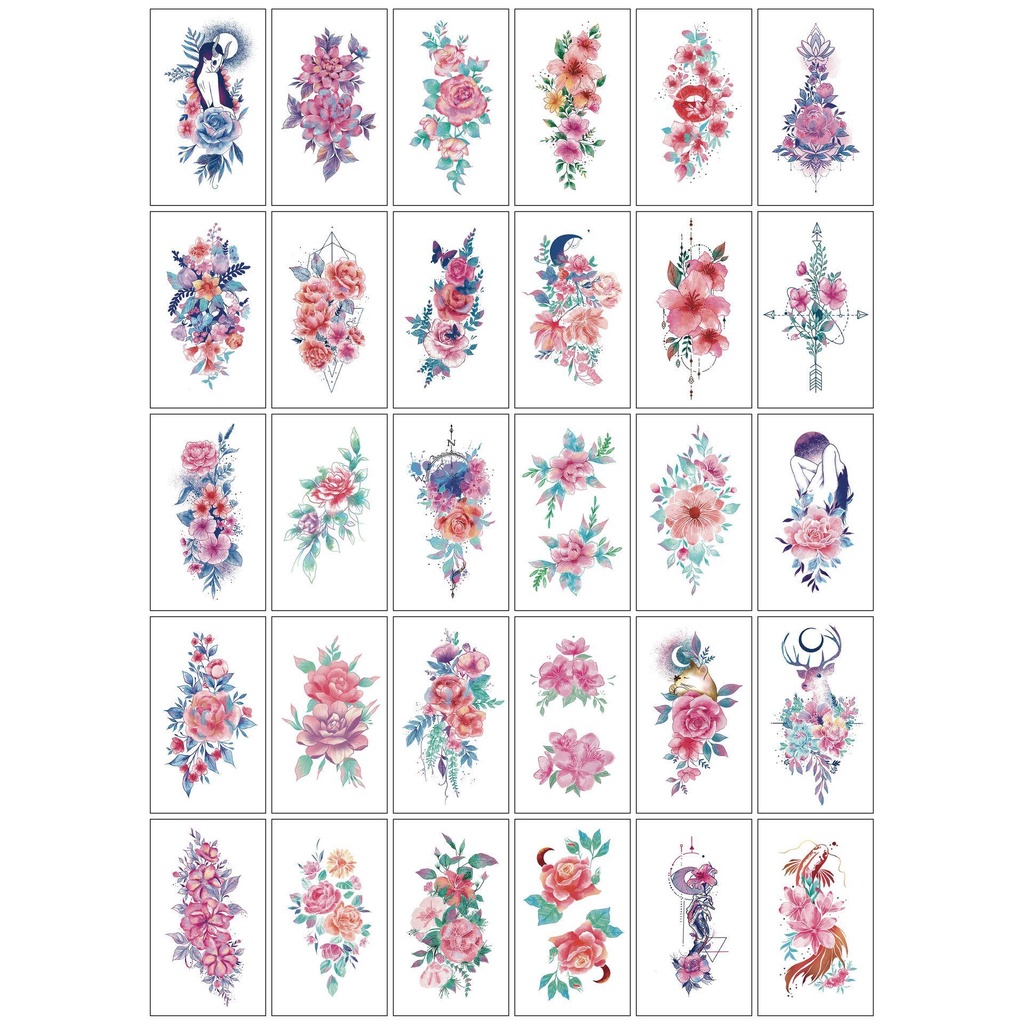 Set 30 Hình Xăm Dán Nhiều Kiểu Độc Đáo
