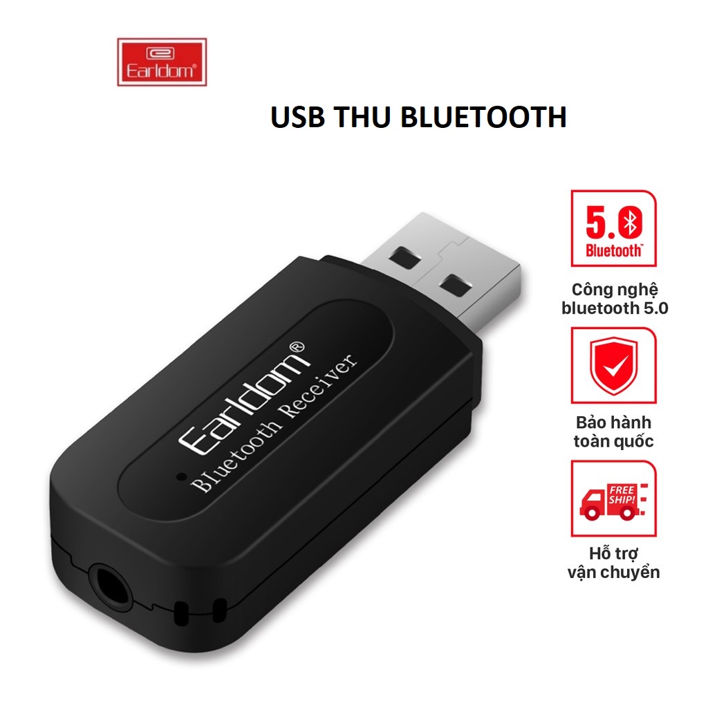 USB thu Bluetooth Earldom M22 - công nghệ bluetooth 5.0 cực nhạy