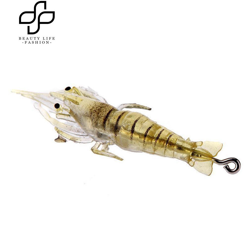 Set 5 mồi câu cá nhân tạo hình dạng tôm sống động