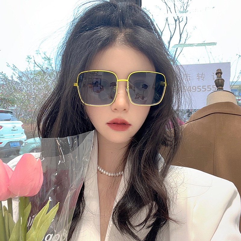 Kính Mát Gọng Vuông Cỡ Lớn Màu Kẹo Thời Trang Phong Cách Retro