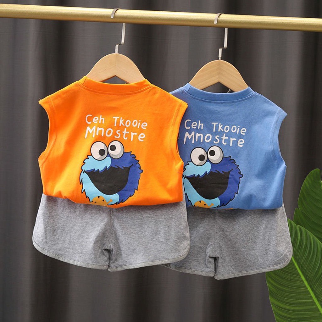 Bộ Sát Nách Bé Trai, Bộ Cộc Tay Cho Bé In Chữ MNOSTRE Cho Bé Trai, Bé Gái Từ 7-25kg - LILA KIDS