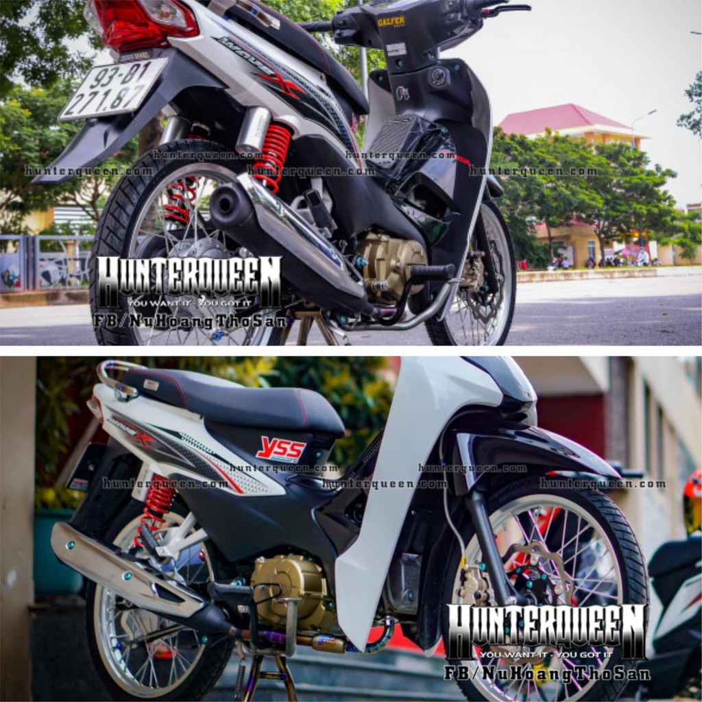 Tem rời WAVE 2017 trắng. Decal chữ X nổi bật. Bền đẹp không bay màu