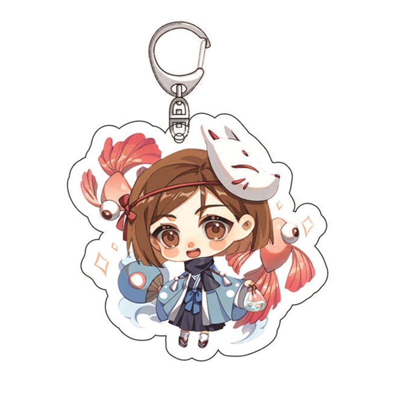 Móc khóa hai mặt bằng acrylic hình Songping Jujutsu Kaisen Fushiguro Yuji Itadori Anime Gojo Satoru Toge Megumi