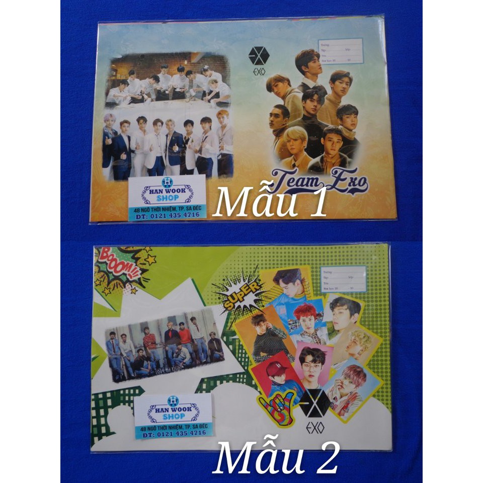 Bìa Bao Tập EXO - Bọc vở Kpop