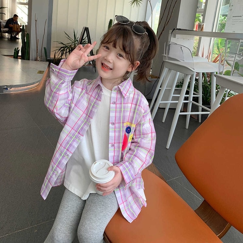 Áo Sơ Mi Thiết Kế Mới Mùa Thu Cho Bé Gái