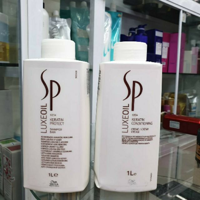 DẦU GỘI XẢ SP WELLA luxeoil PHỤC HỒI KERATIN 1000ML*2