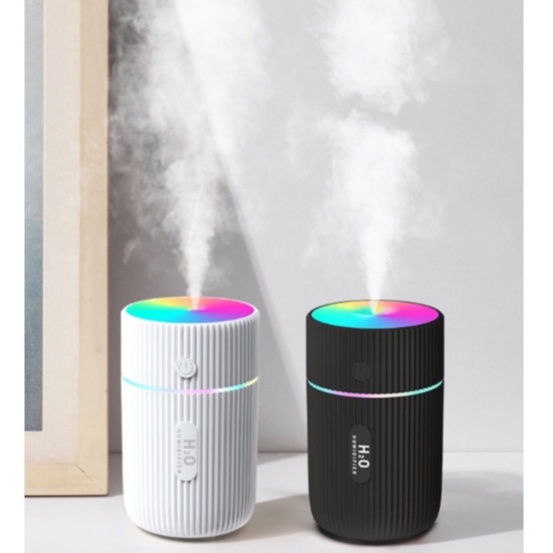 [Hàng mới về] Máy phun sương tạo ẩm H2O 2W có đèn LED đổi màu sạc USB tiện lợi