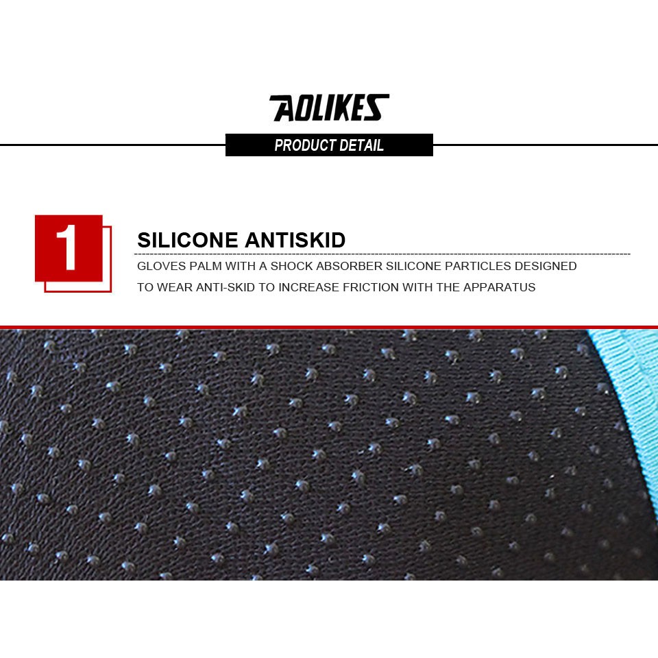 Găng tay thể thao AOLIKES TC-1678 tập Gym, tập tạ, tập xà đơn
