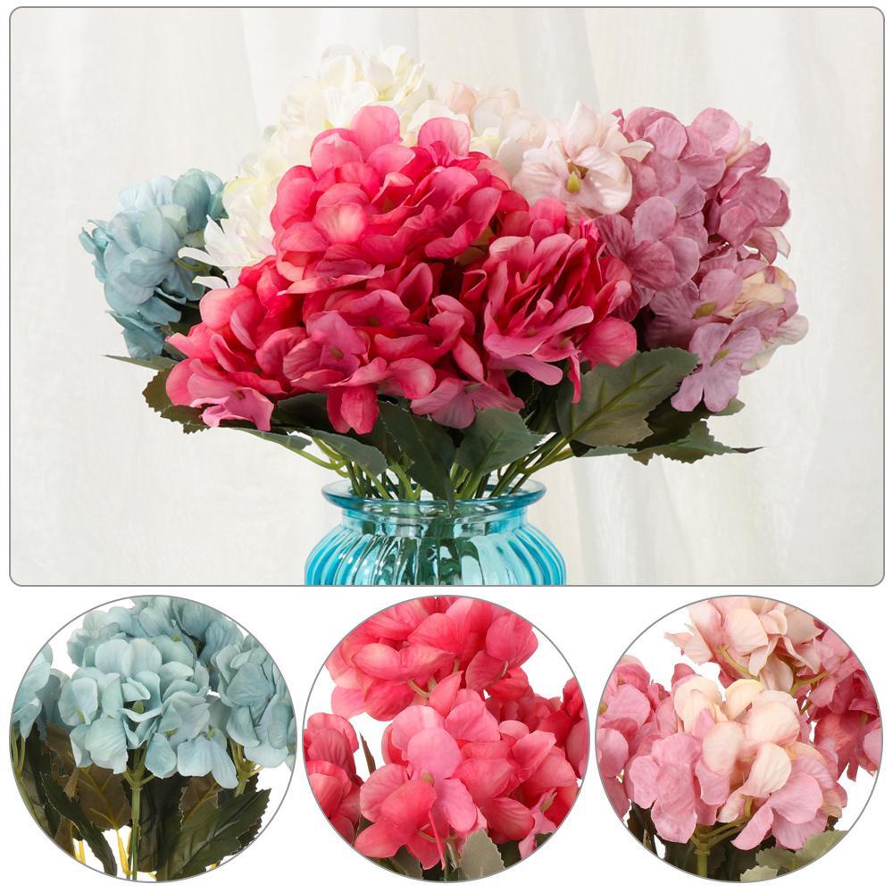 Bó Hoa Cẩm Tú Cầu Giả 6 Bông Trang Trí Tiệc Cưới