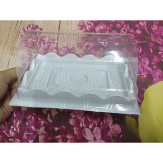 100 HỘP NHỰA HH22 ĐỰNG BÁNH BÔNG LAN CUỘN  14 CM CAO 10 CM - HH22