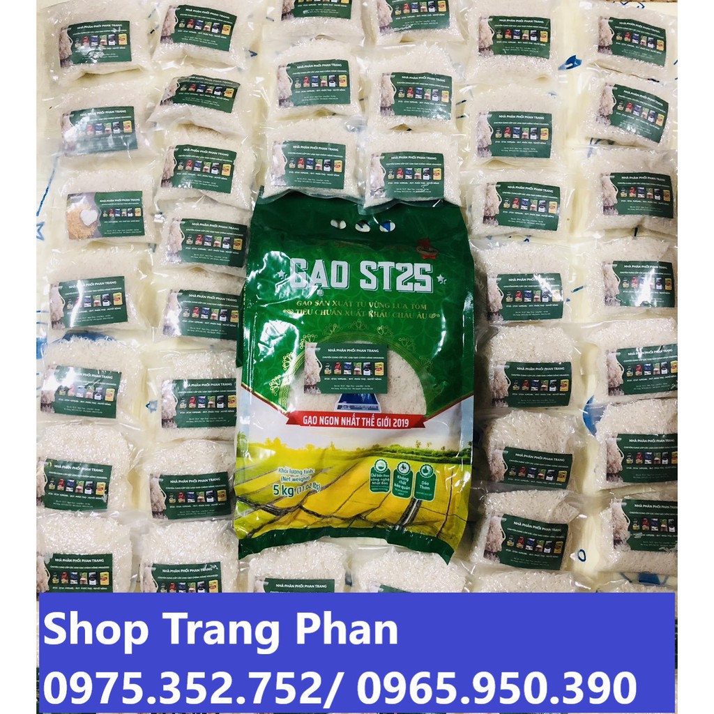 [Túi 5kg] ST25 -Gạo ngon nhất thế giới 2019 (Sản phẩm của công ty giống cây trồng Việt Nam Vinaseed)