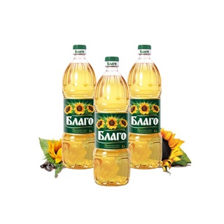 1 Thùng Dầu Hướng Dương Vàng Nga Blago - Nhập khẩu nguyên chai từ Nga
