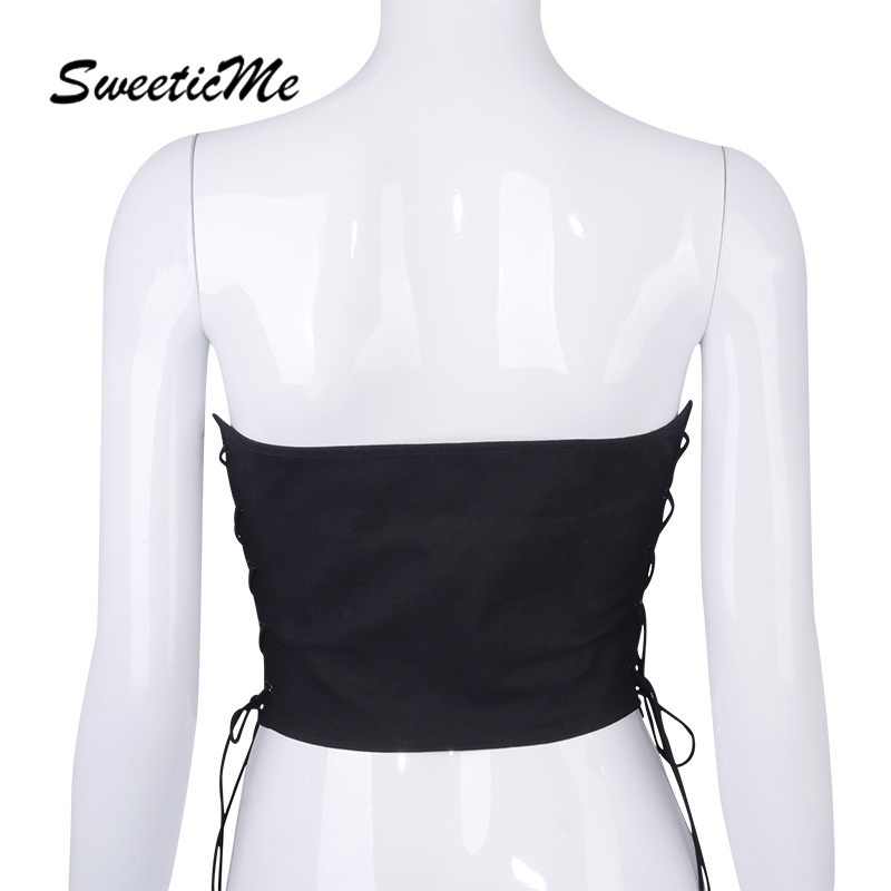 Áo Nịt Ngực Sát Nách Màu Trơn Hở Lưng Sweeticme