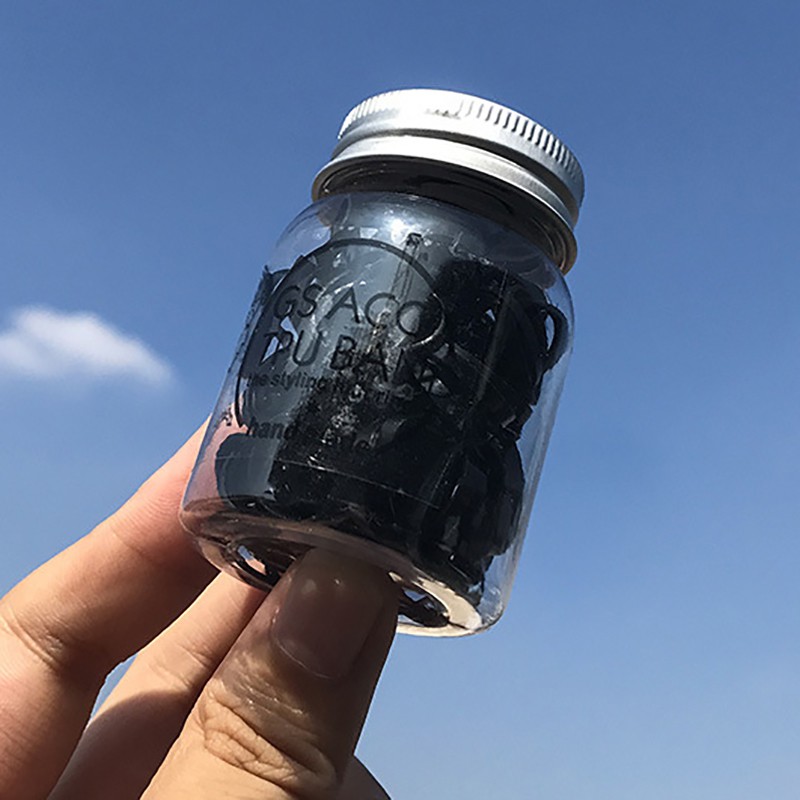 Hũ dây chun buộc tóc nhựa nhiều màu cho nữ