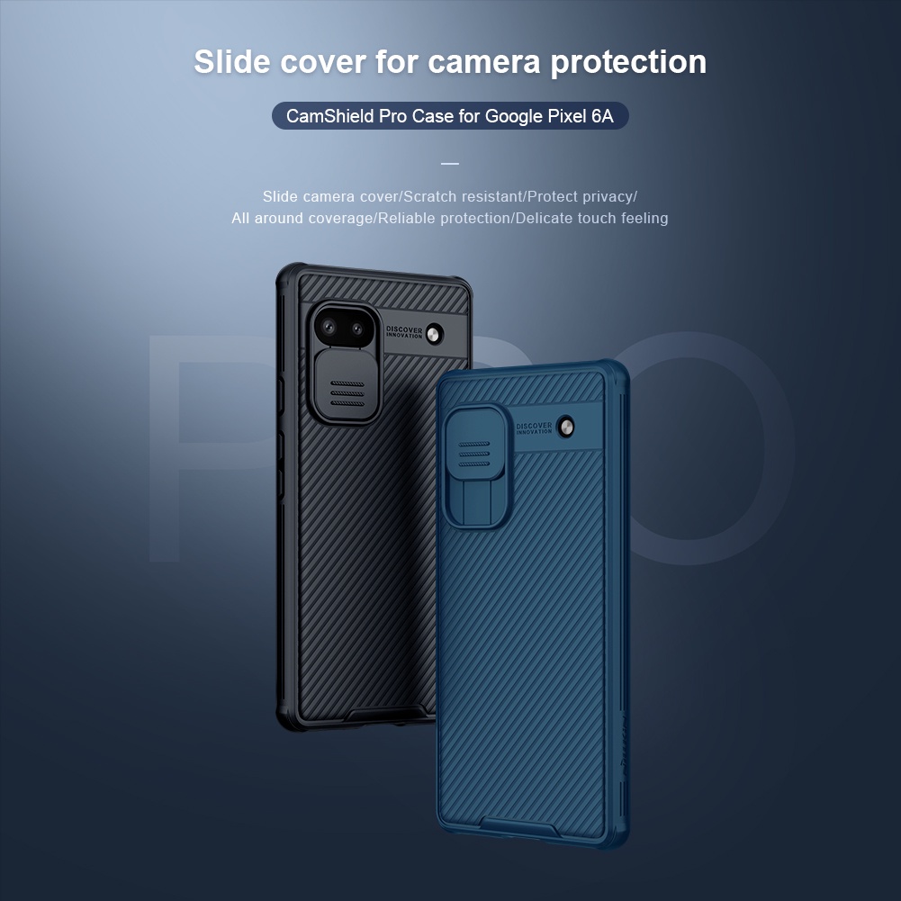 Ốp điện thoại Nillkin bằng tpu+pc chống sốc có nắp trượt bảo vệ camera thích hợp cho Google Pixel 6A