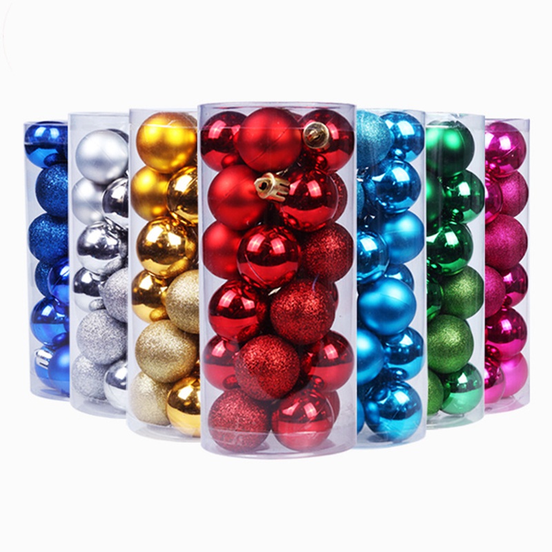 Tmdbyx Bộ 24 Quả Châu Trang Trí Cây Thông Giáng Sinh