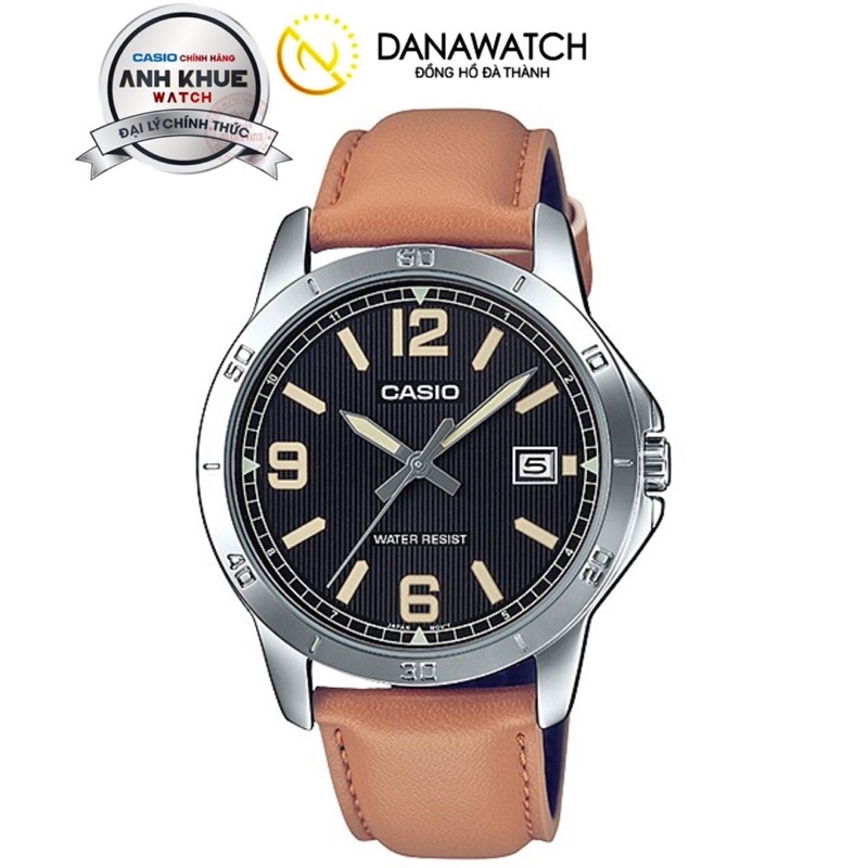 Đồng Hồ Nam Casio Chính Hãng MTP-V004L-1B2 Dây Da 41,5mm