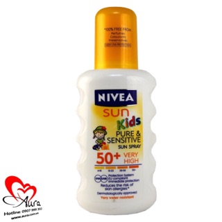 Kem Chống Nắng Da Nhạy Cảm Nivea Sun Kid Pure Sensitive 50+ 200ml