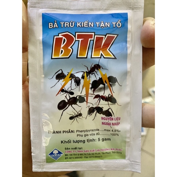 Bả trừ kiến tận gốc BTK gói 5G sạch kiến không còn con nào