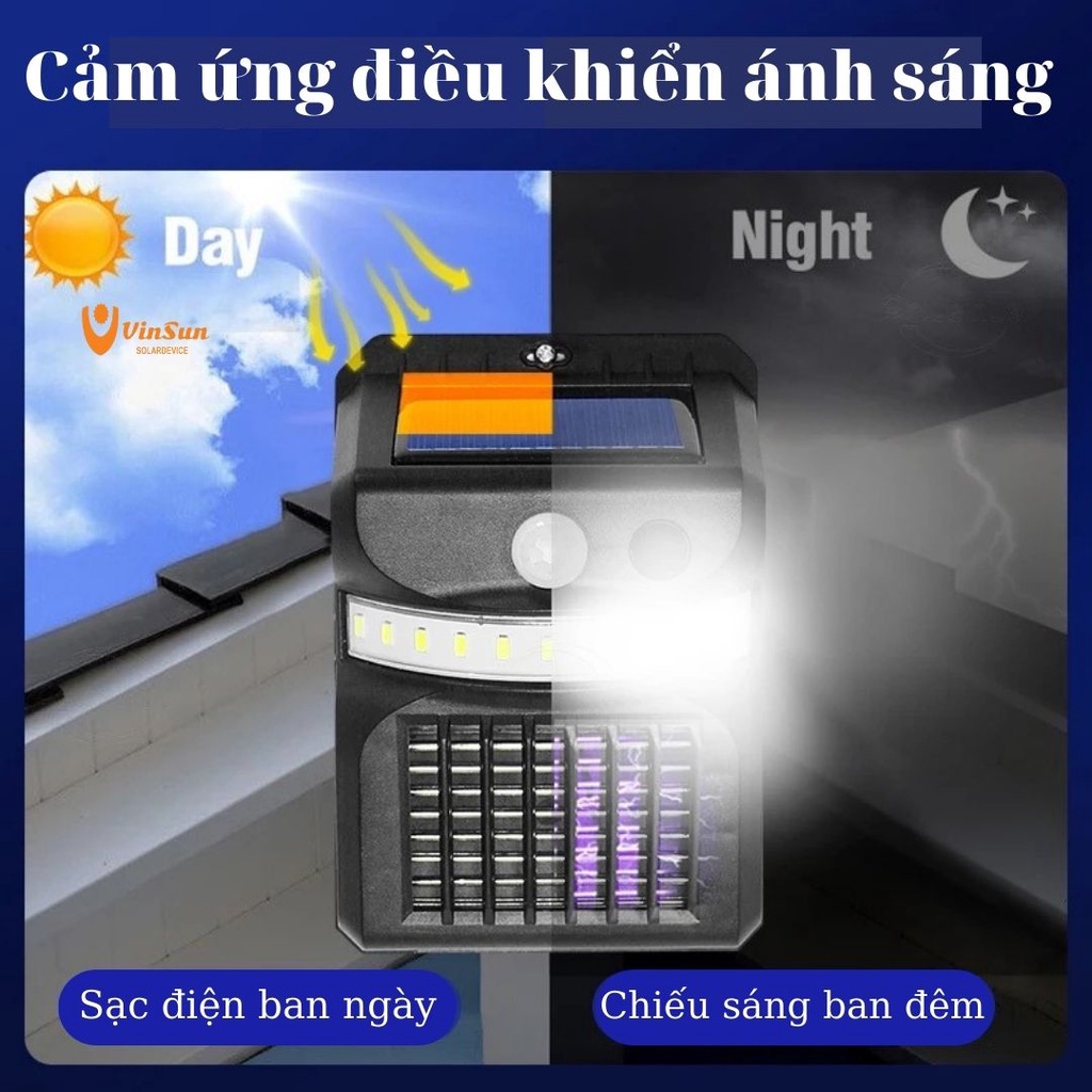 Đèn Năng Lượng Mặt Trời Sân Vườn Bắt Muỗi Cảm Biến Chuyển Động Chống Nước Đèn Diệt Côn Trùng,Denvinsun