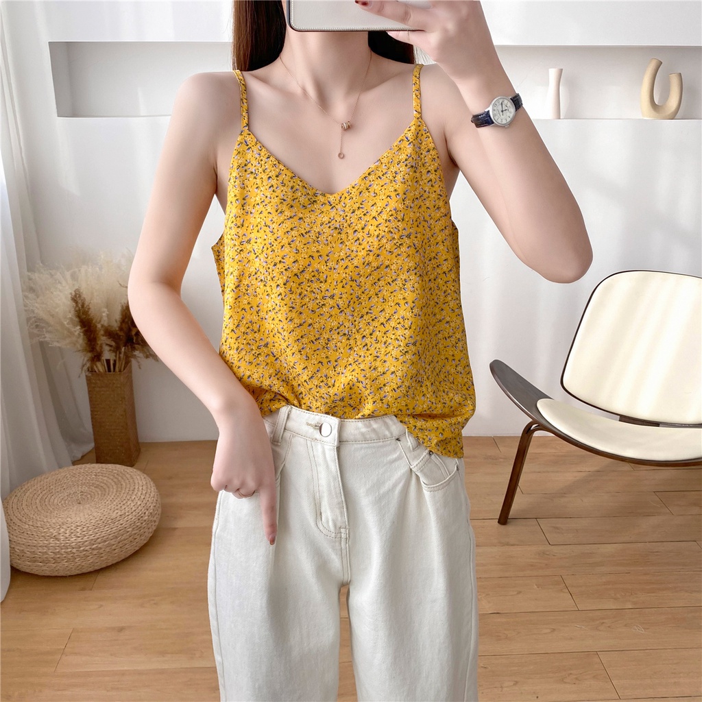 Áo hai dây nữ hoa nhí siêu xinh