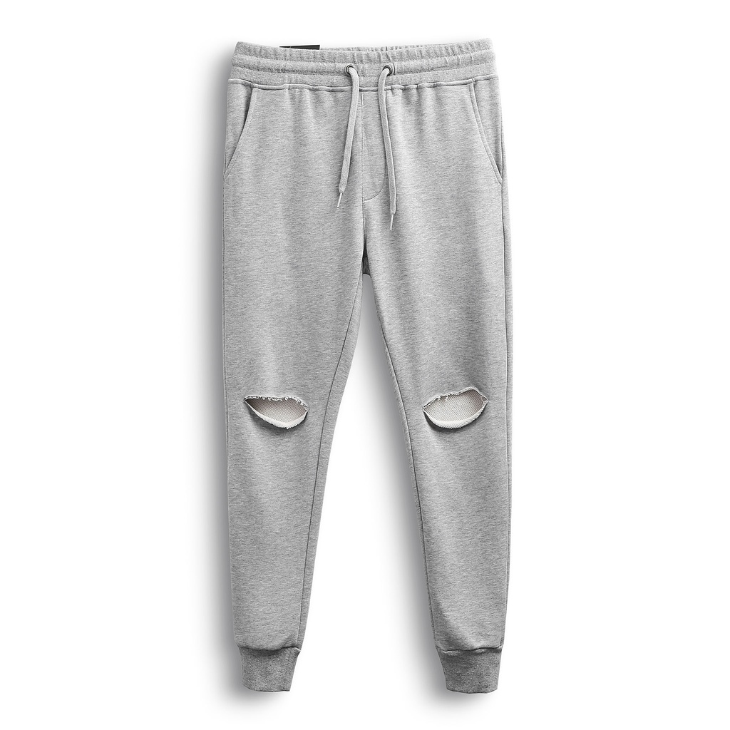 Quần Jogger Nam  INF Rách Gối Dáng Thể Thao Thời Trang,Vải Nỉ Cao Cấp JG001693, SOMEHOW